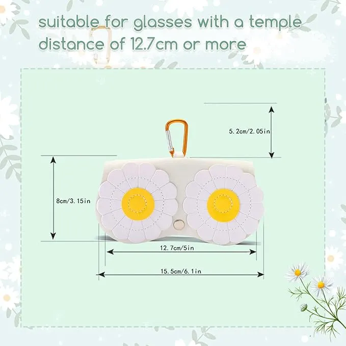 2 Pcs Eyeglass Pouch Multiple Cartoon Animal Sunglasses Double Safety