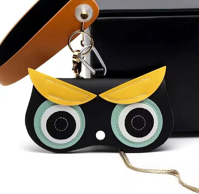 2 Pcs Eyeglass Pouch Multiple Cartoon Animal Sunglasses Double Safety