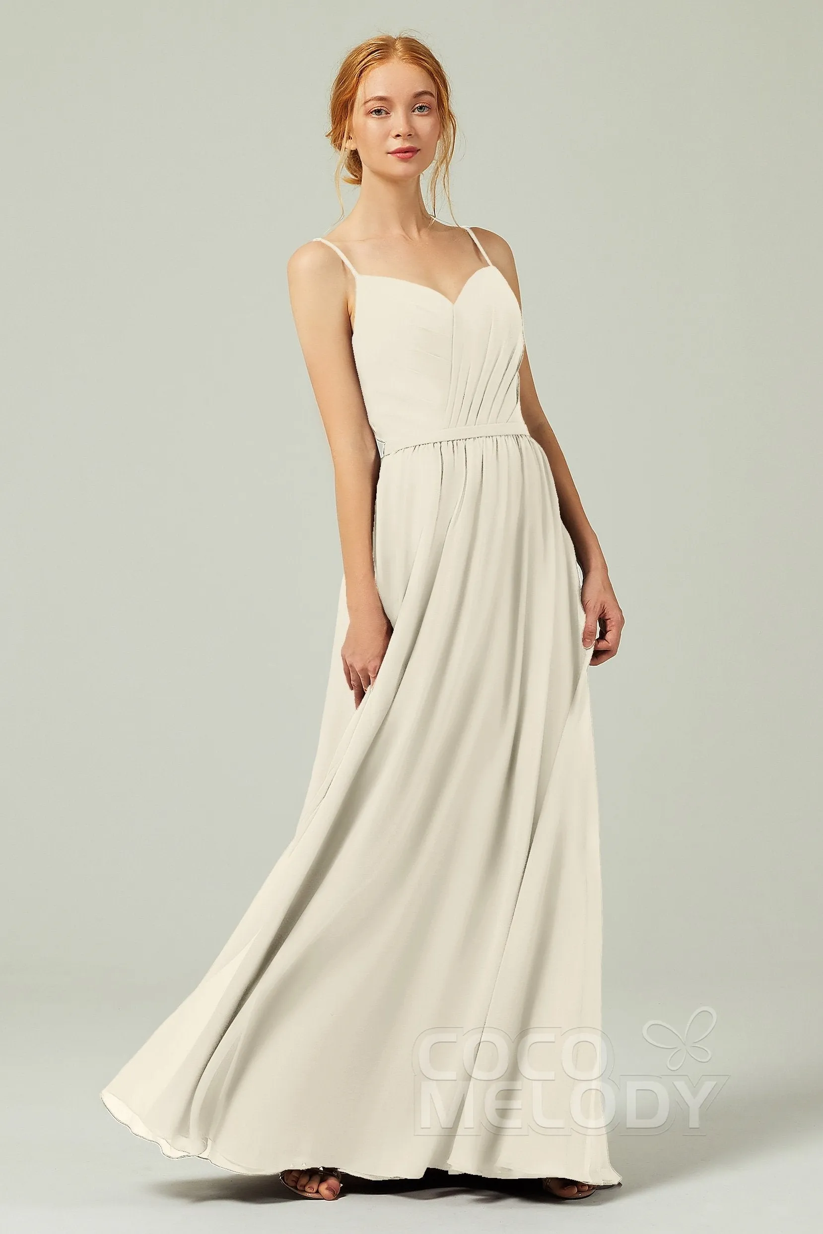 A-Line Floor Length Chiffon Bridesmaid Dress CB0296