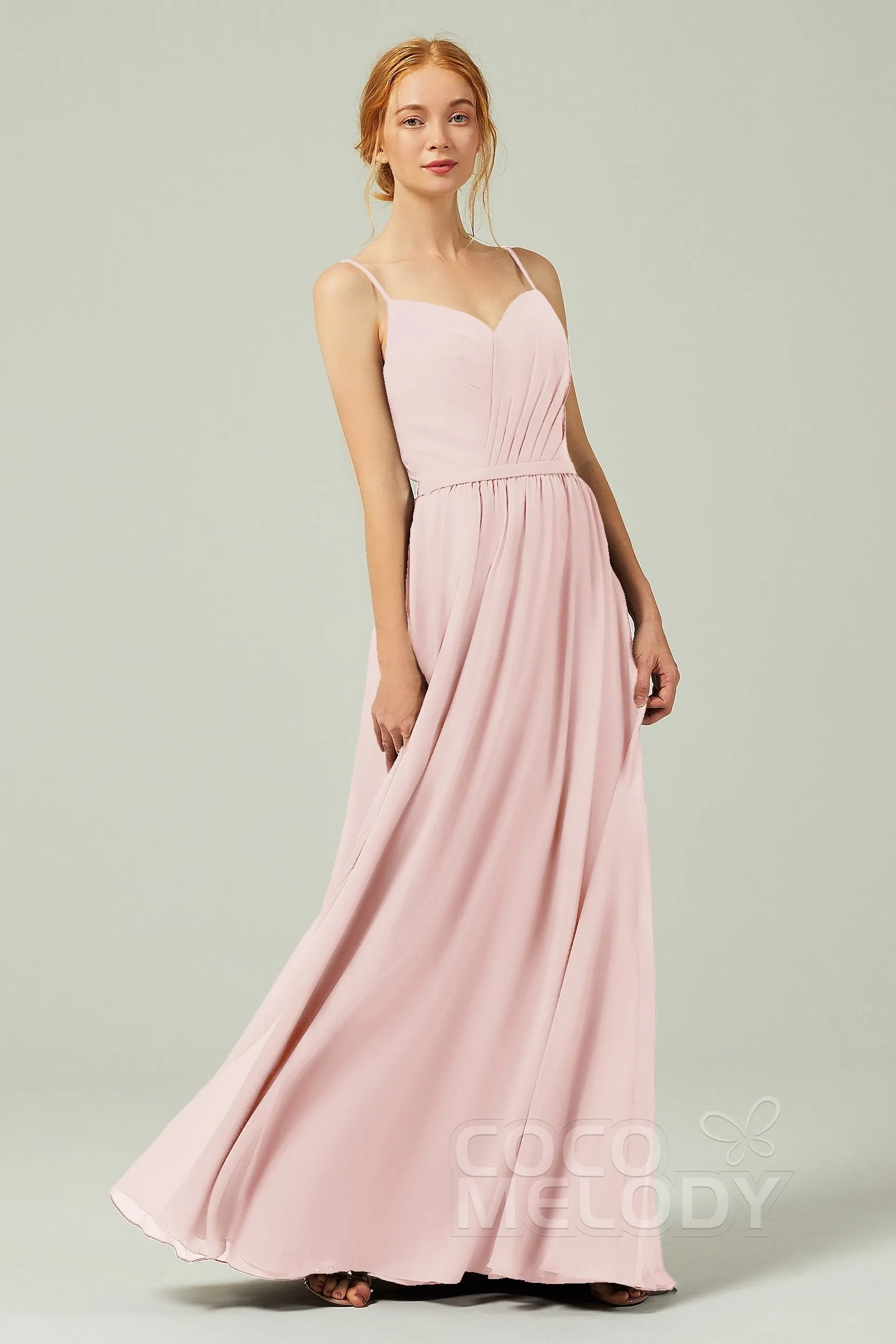 A-Line Floor Length Chiffon Bridesmaid Dress CB0296