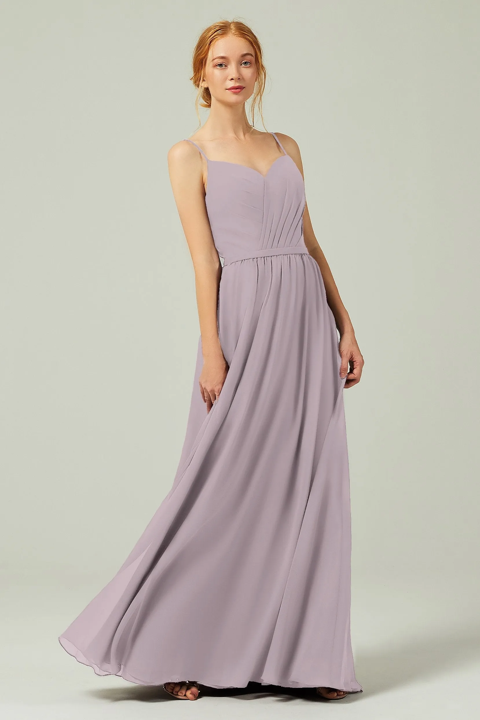 A-Line Floor Length Chiffon Bridesmaid Dress CB0296