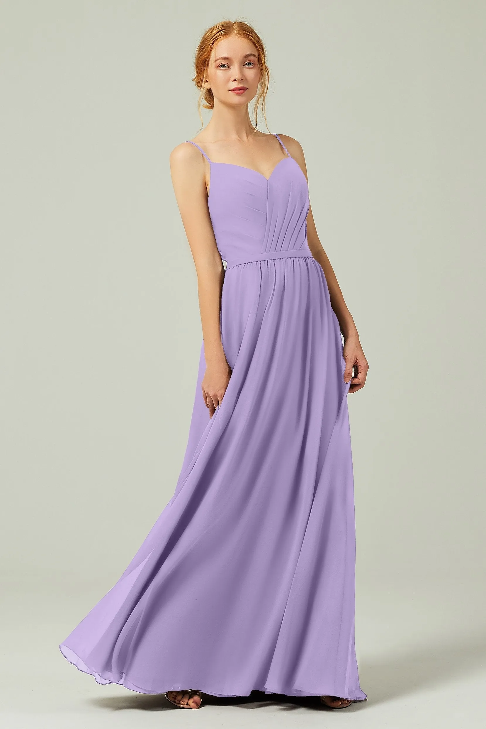 A-Line Floor Length Chiffon Bridesmaid Dress CB0296