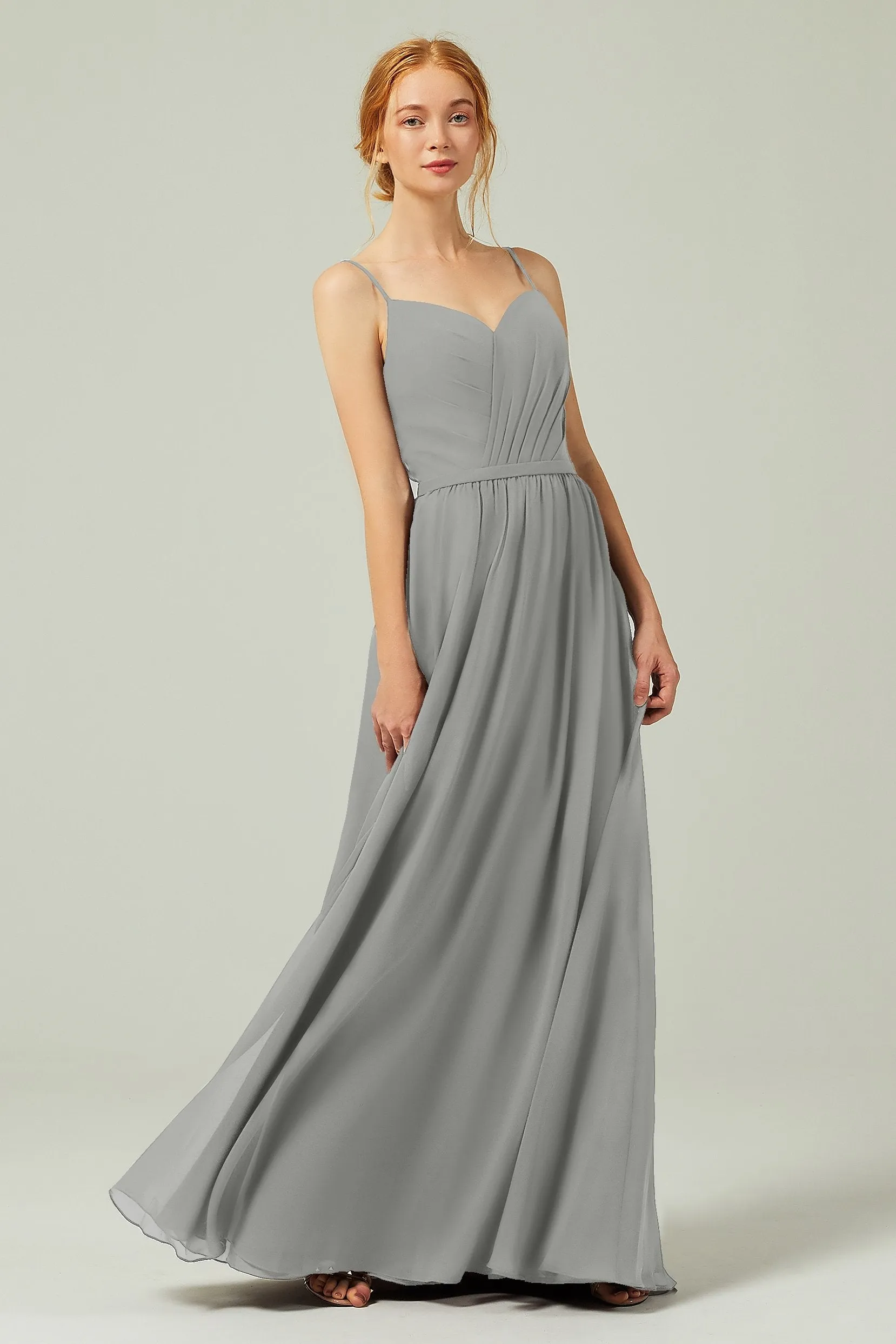 A-Line Floor Length Chiffon Bridesmaid Dress CB0296