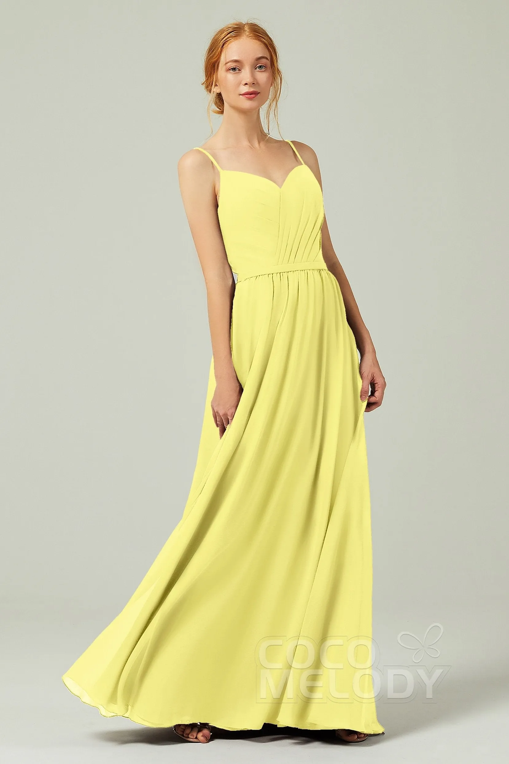 A-Line Floor Length Chiffon Bridesmaid Dress CB0296
