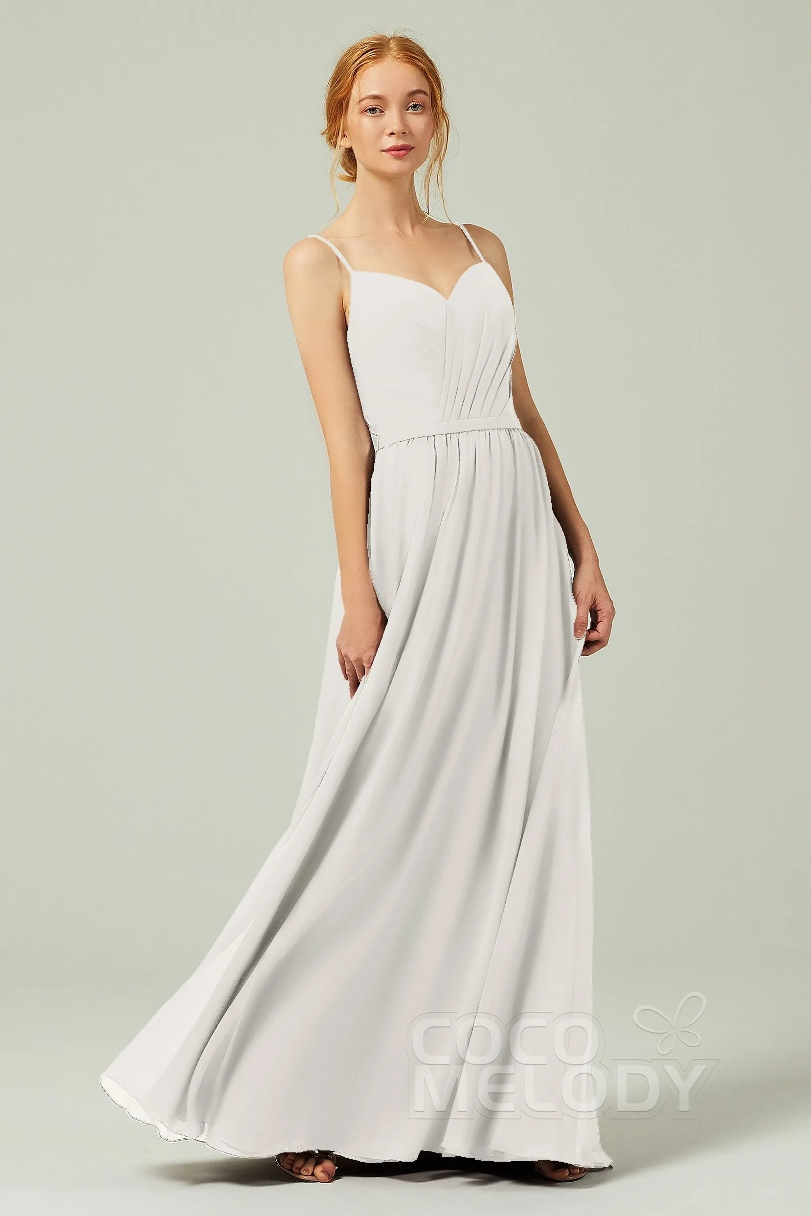 A-Line Floor Length Chiffon Bridesmaid Dress CB0296