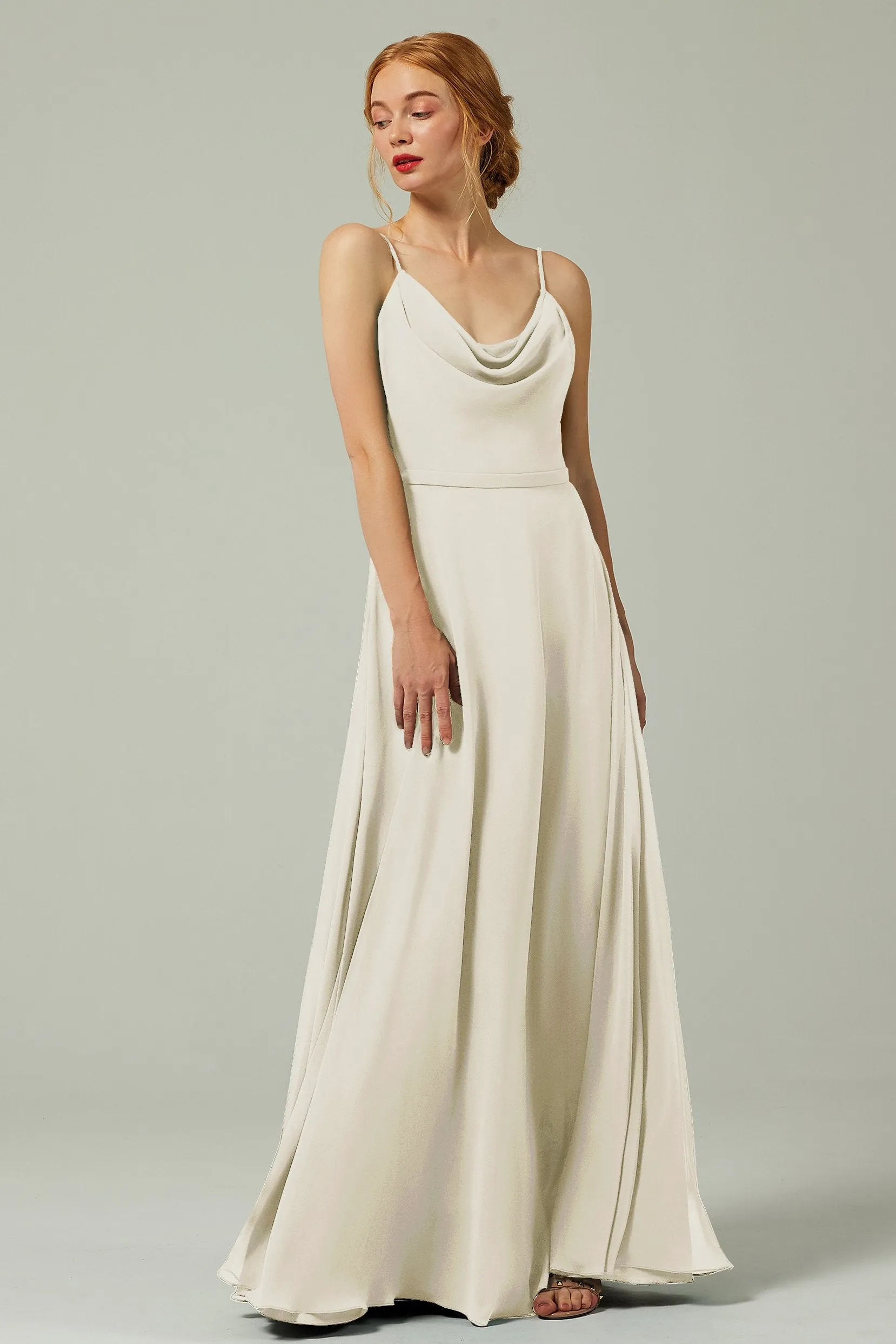 A-Line Floor Length Chiffon Bridesmaid Dress CB0322