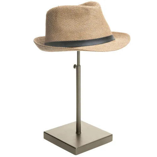 Adjustable Bronze-Tone Hat Rack w/ Fabric, Set of 2