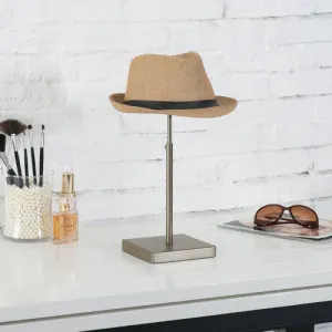 Adjustable Bronze-Tone Hat Rack w/ Fabric, Set of 2