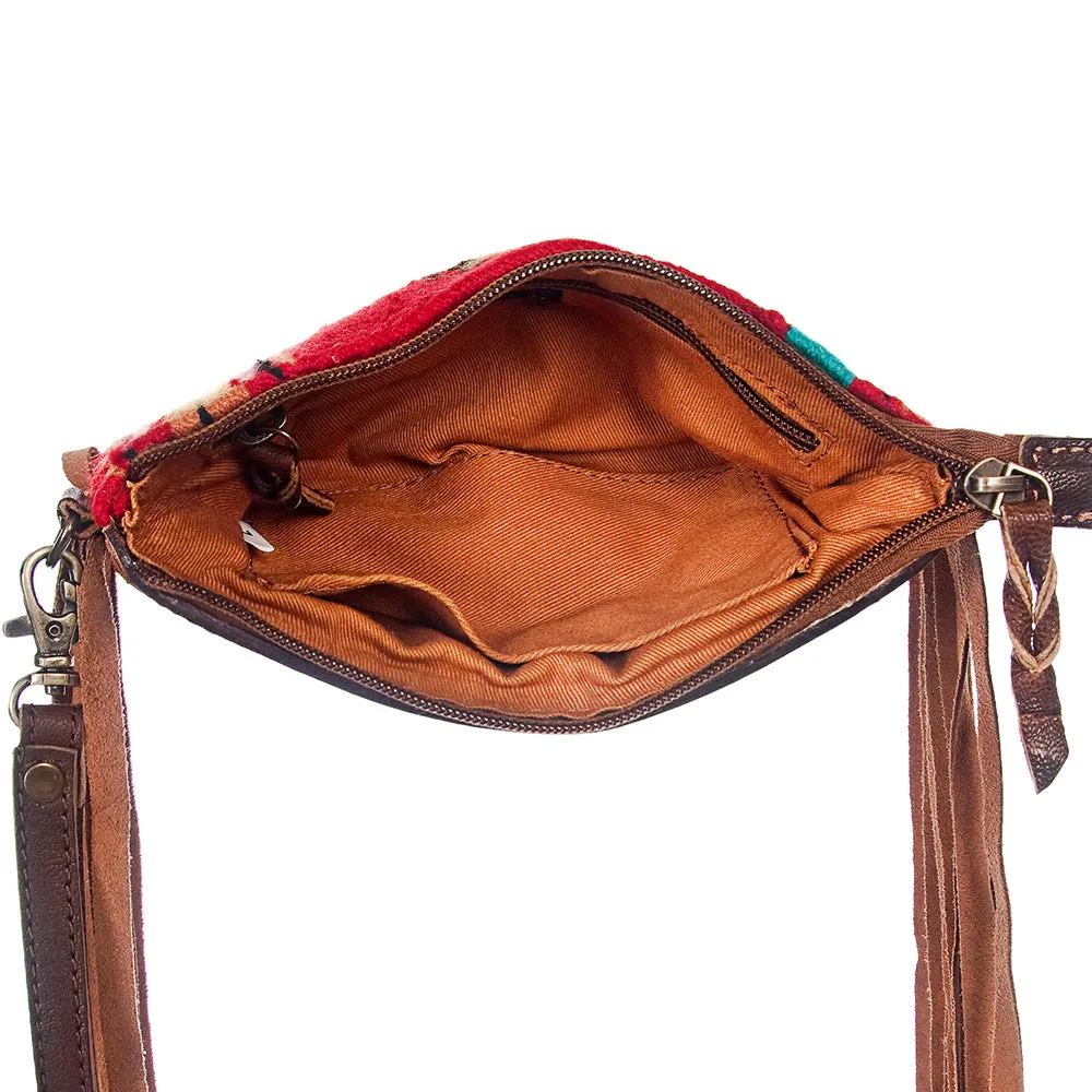 American Darling ADBGZ157DAR2 Clutch Hand Tooled Saddle Blanket Genuine Leather Women Bag Western Handbag Purse