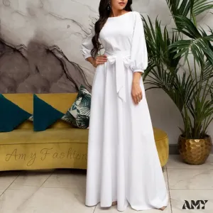 Amy Fashion - Lantern Sleeve Elegant Bandage Dress