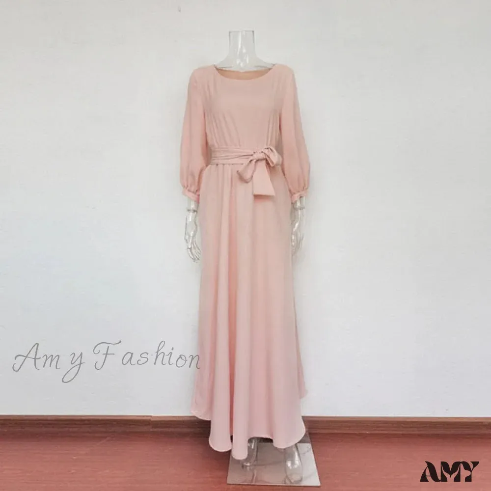 Amy Fashion - Lantern Sleeve Elegant Bandage Dress