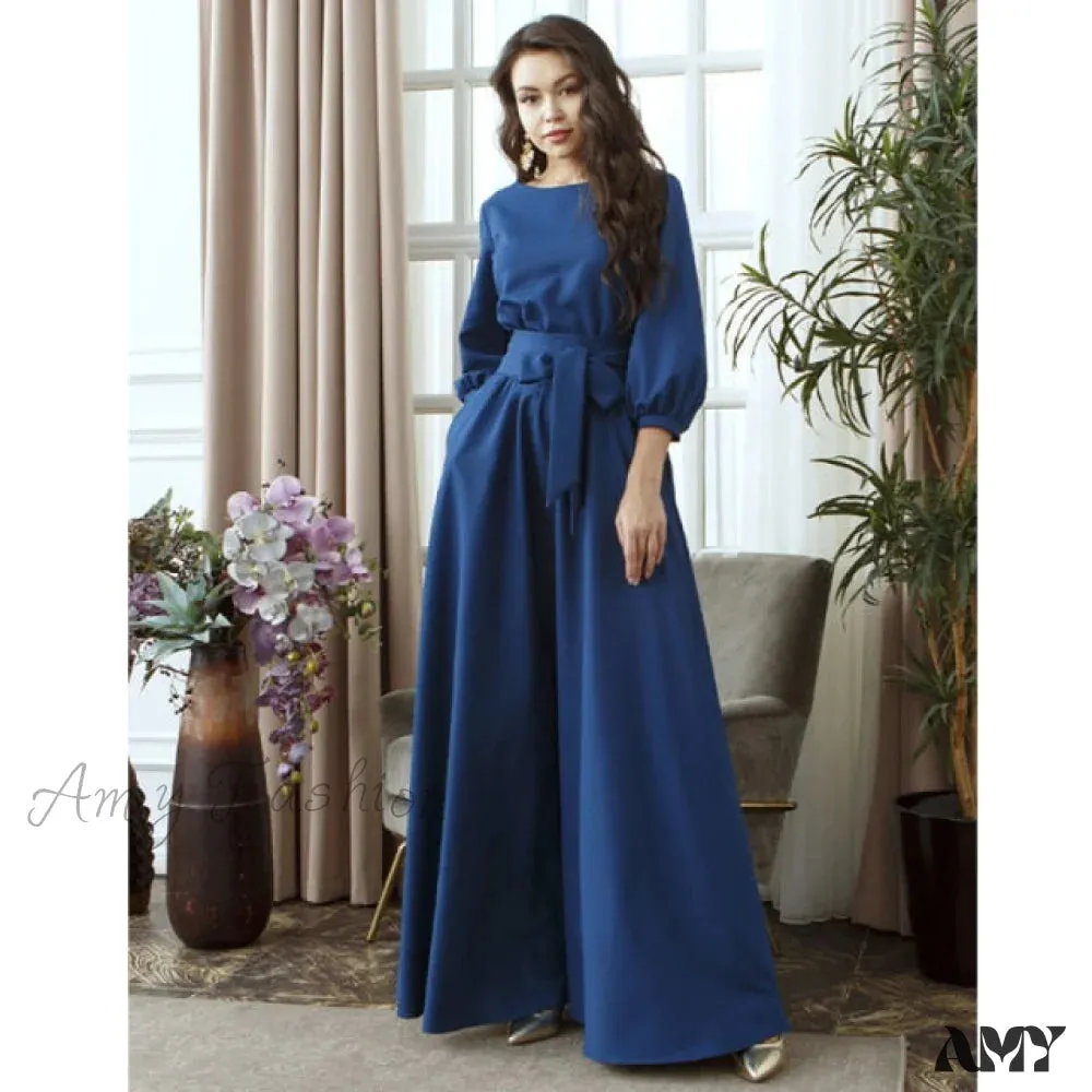 Amy Fashion - Lantern Sleeve Elegant Bandage Dress