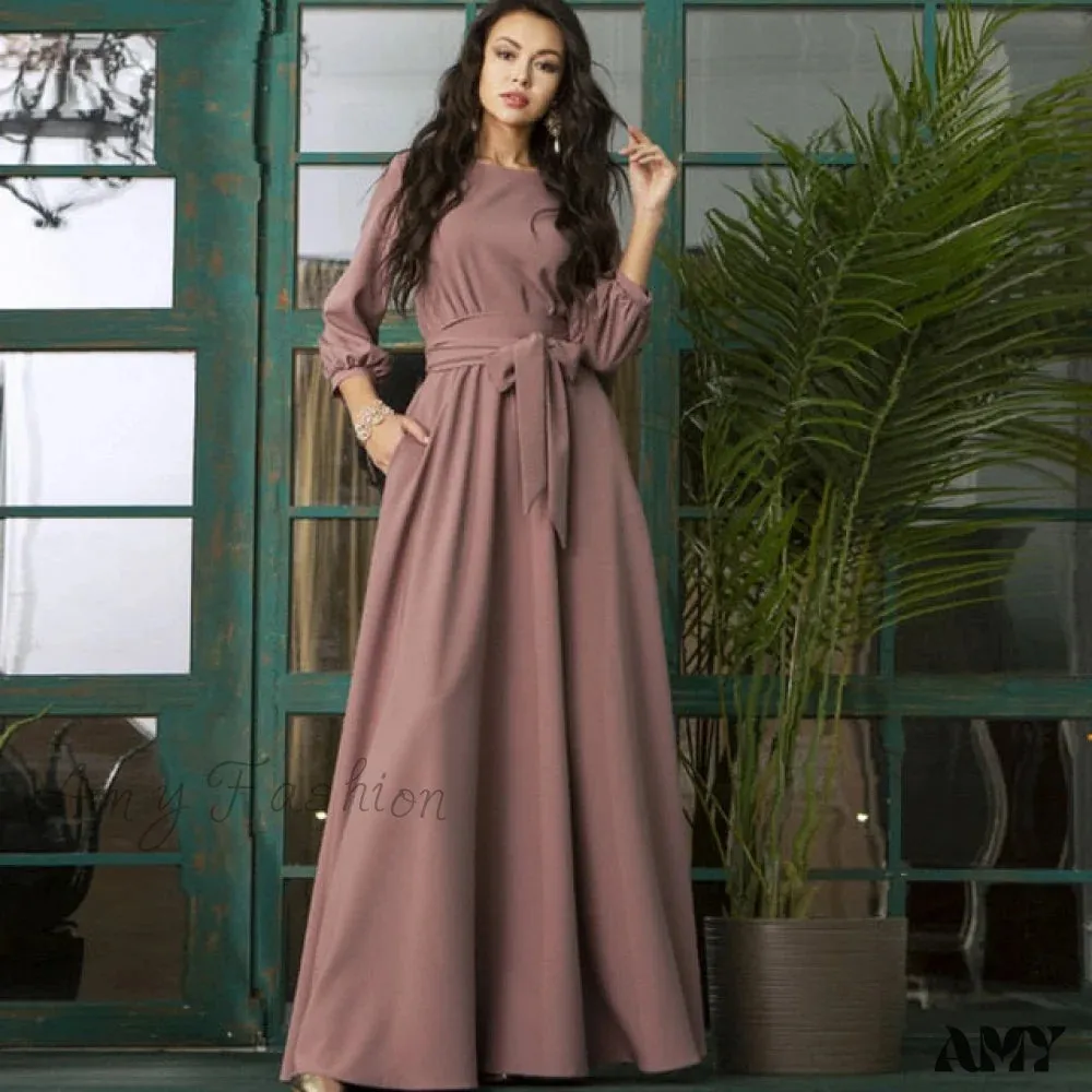 Amy Fashion - Lantern Sleeve Elegant Bandage Dress