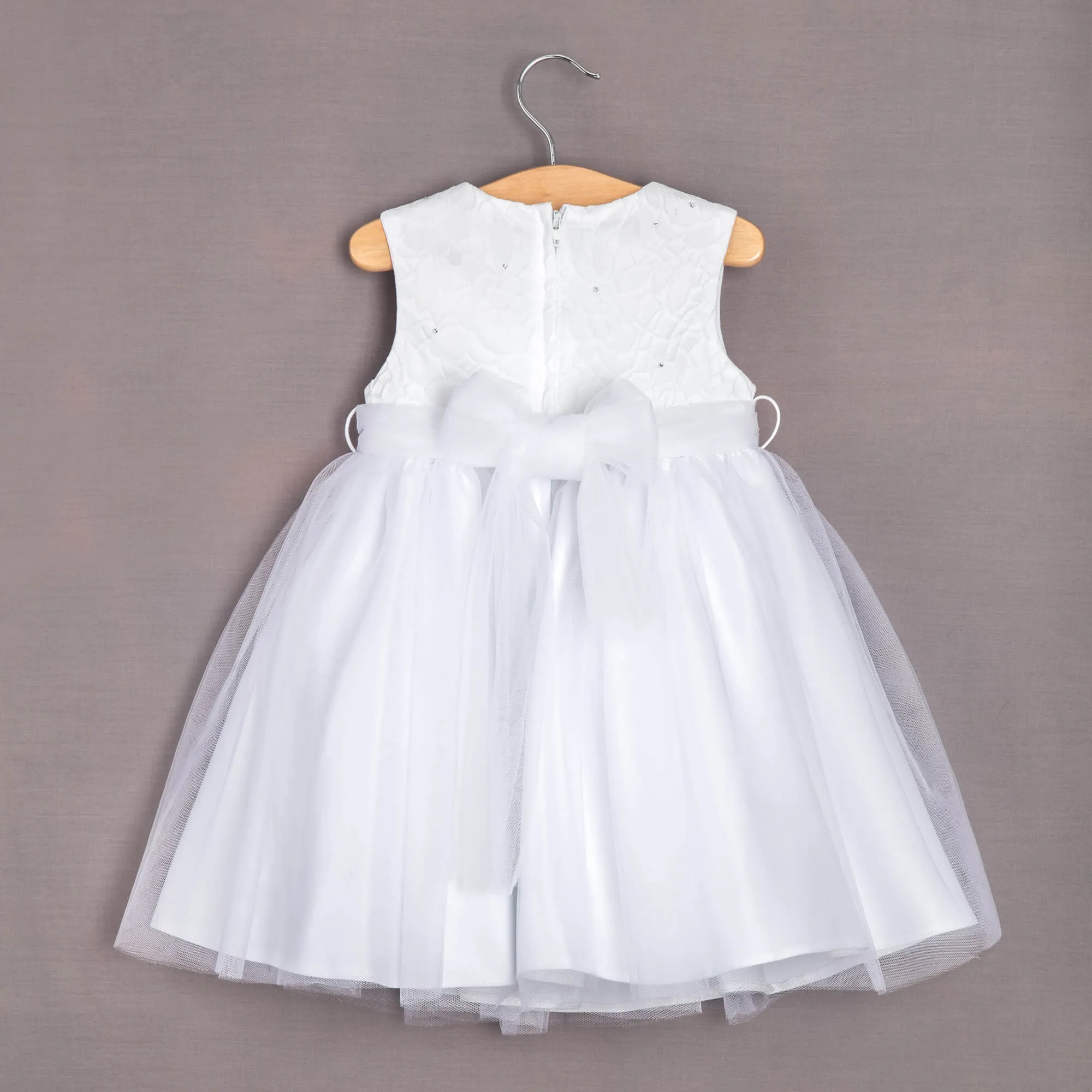 Baby Isabella Flower Dress - White