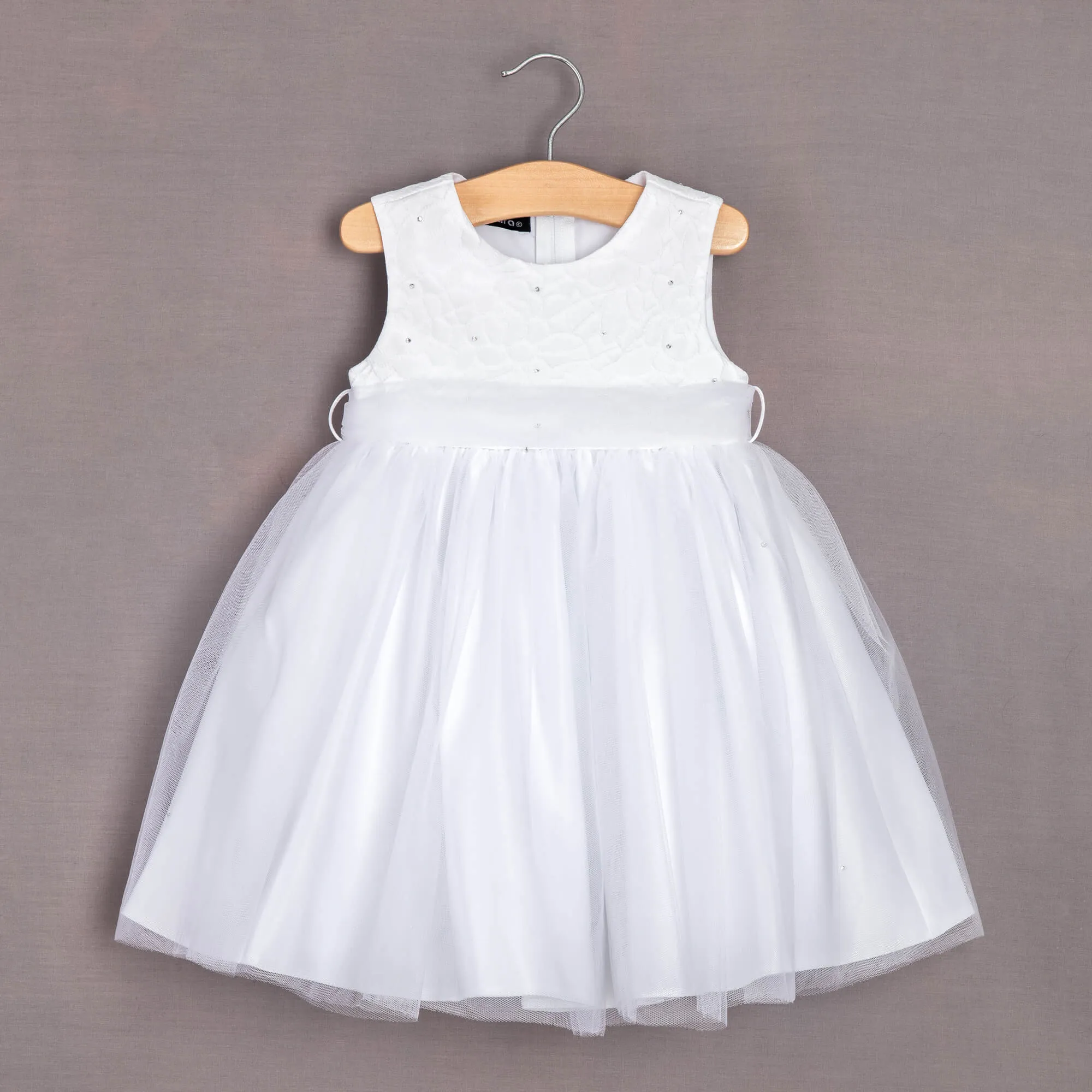 Baby Isabella Flower Dress - White