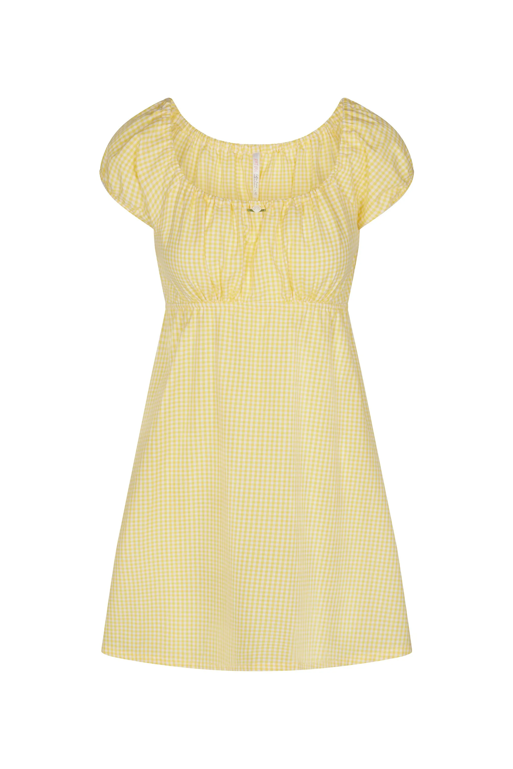 Babydoll Dress in Yellow Gingham