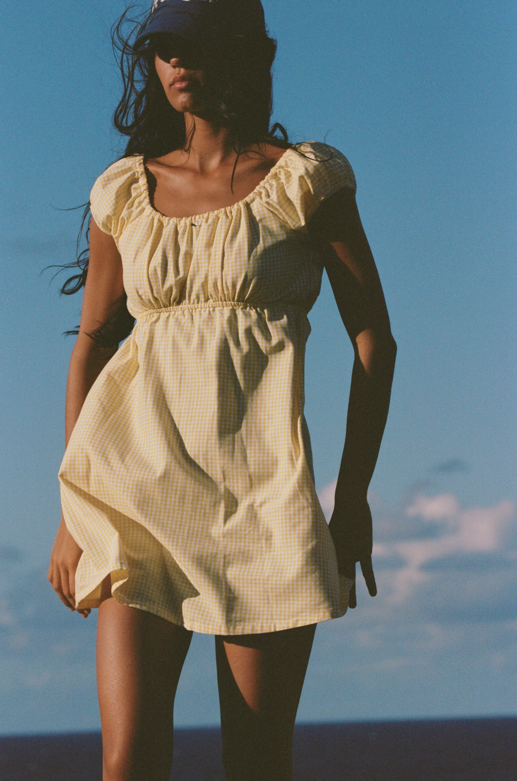 Babydoll Dress in Yellow Gingham
