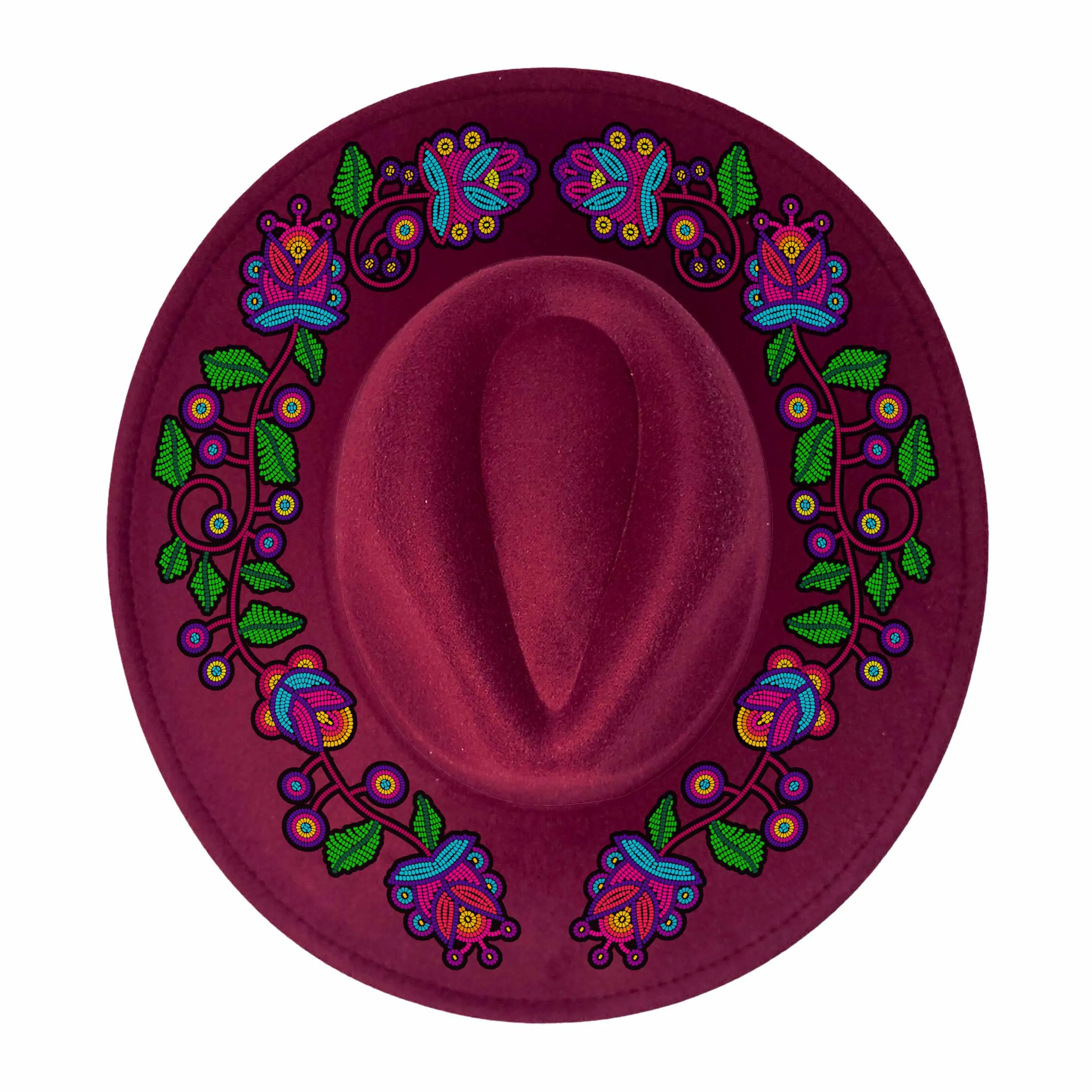 Beaded Spring Fedora Hat