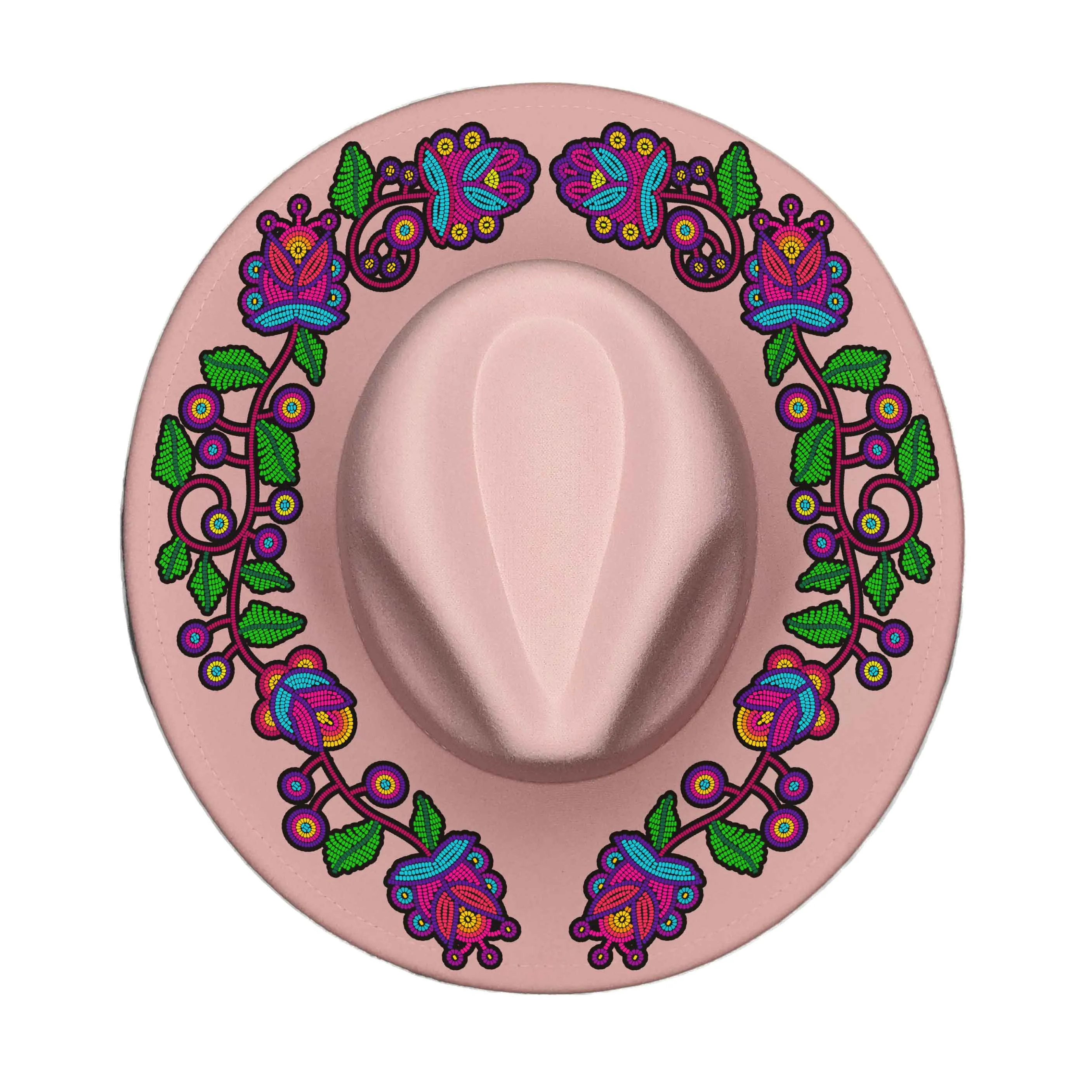 Beaded Spring Fedora Hat
