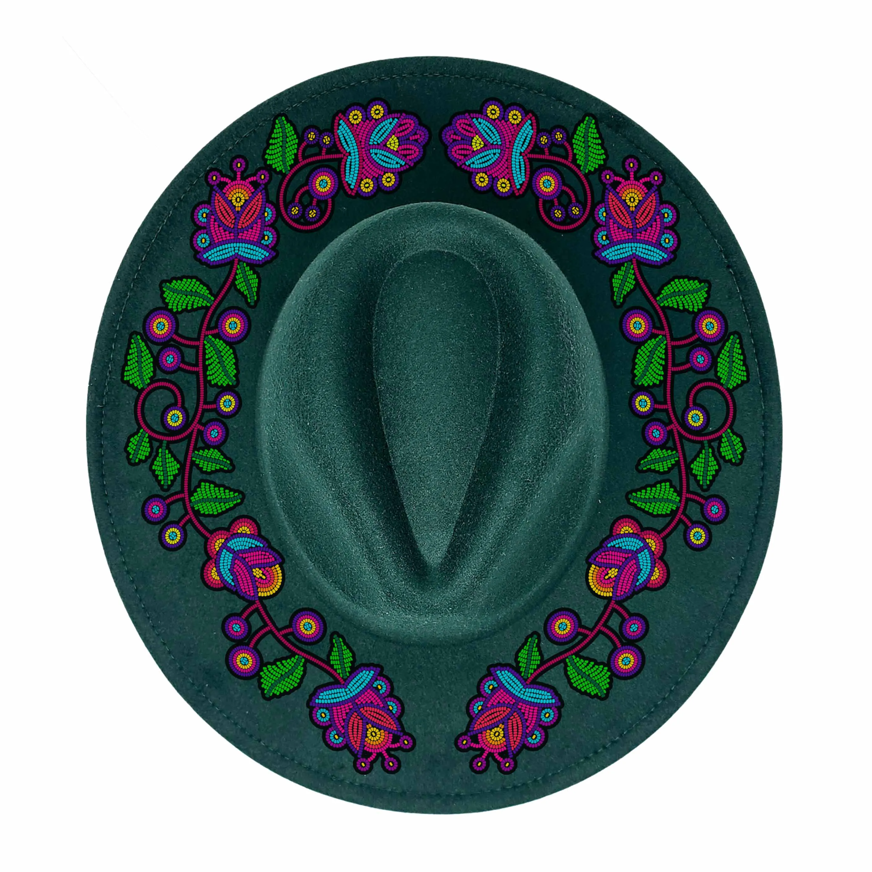 Beaded Spring Fedora Hat