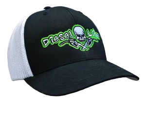 Black / Green Trucker Hat Flex Fit OSFA