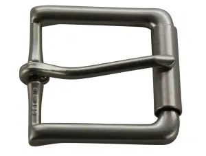 Brushed Nickel Roller Buckle for Leather Belts