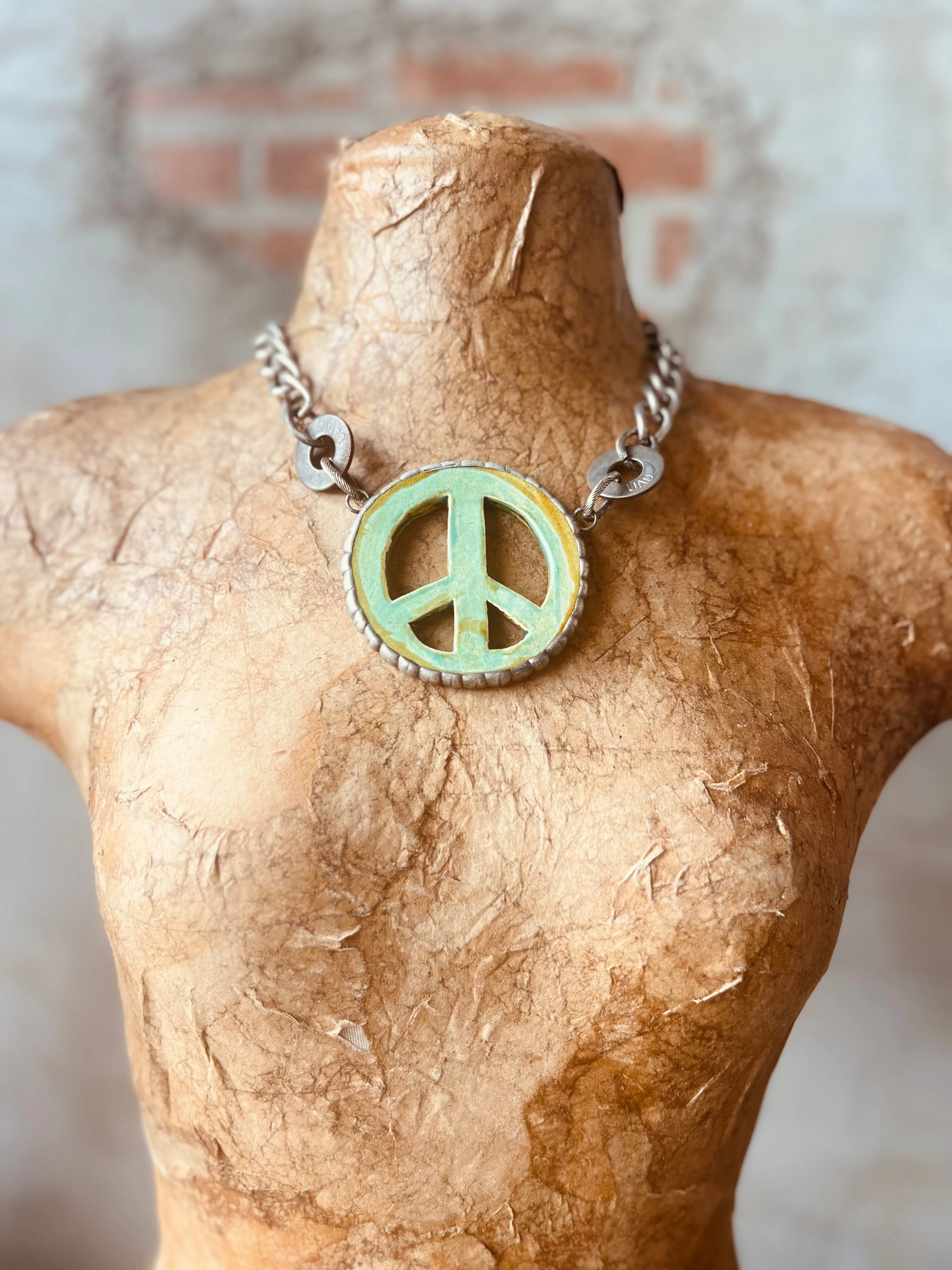 Chain Of Peace Necklace - Pottery