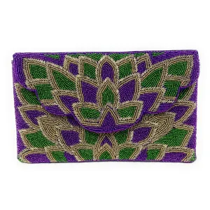 Clio Hand Beaded Clutch Purse