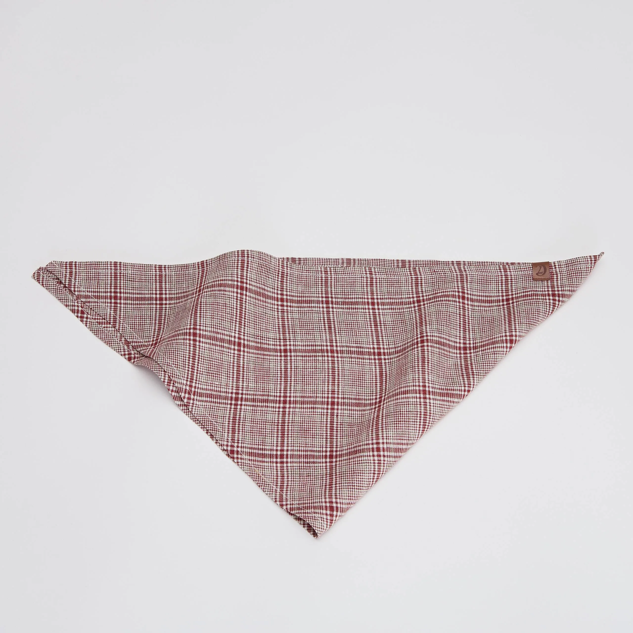 Dog Bandana Check Red - Light Green