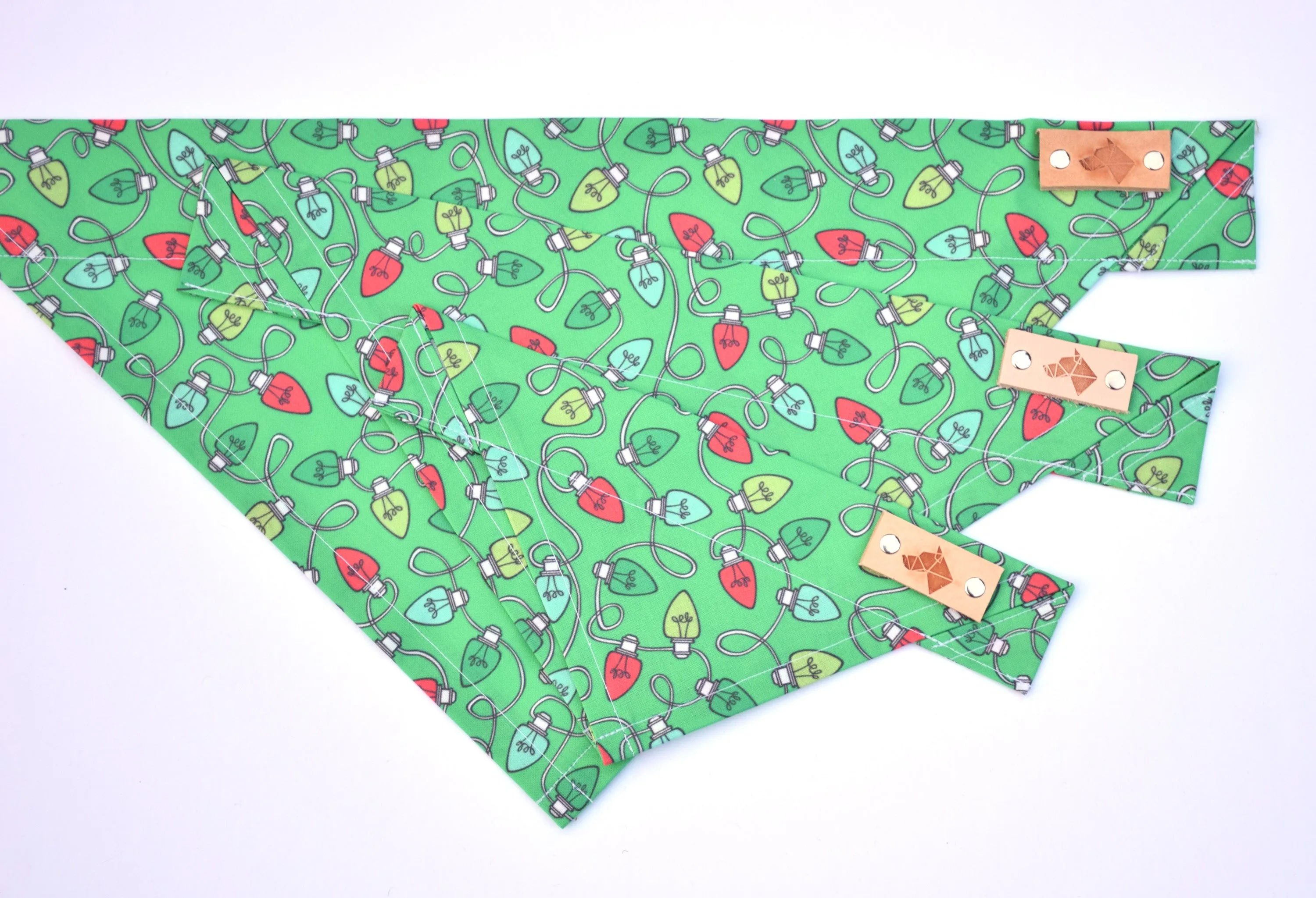 Dog Bandana - Glittering Lights Winter Holiday Cotton Dog Scarf