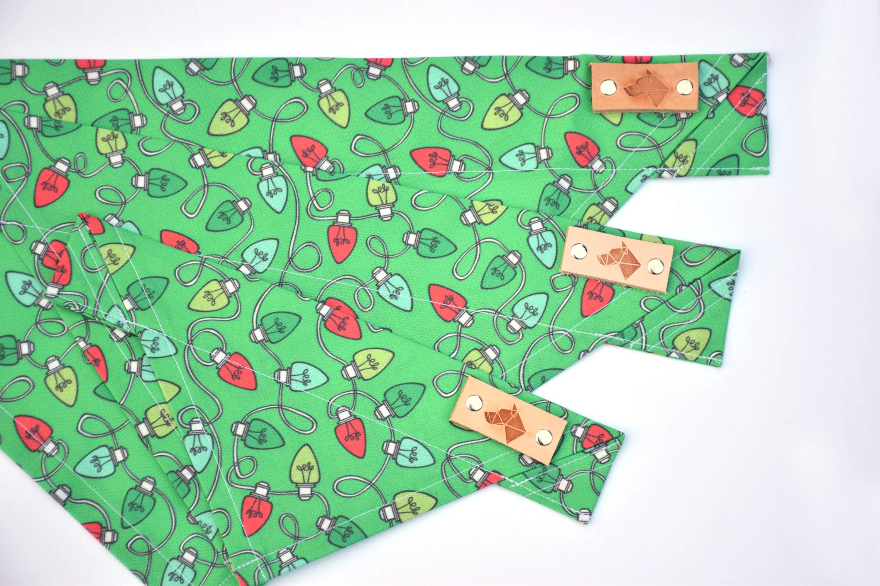 Dog Bandana - Glittering Lights Winter Holiday Cotton Dog Scarf