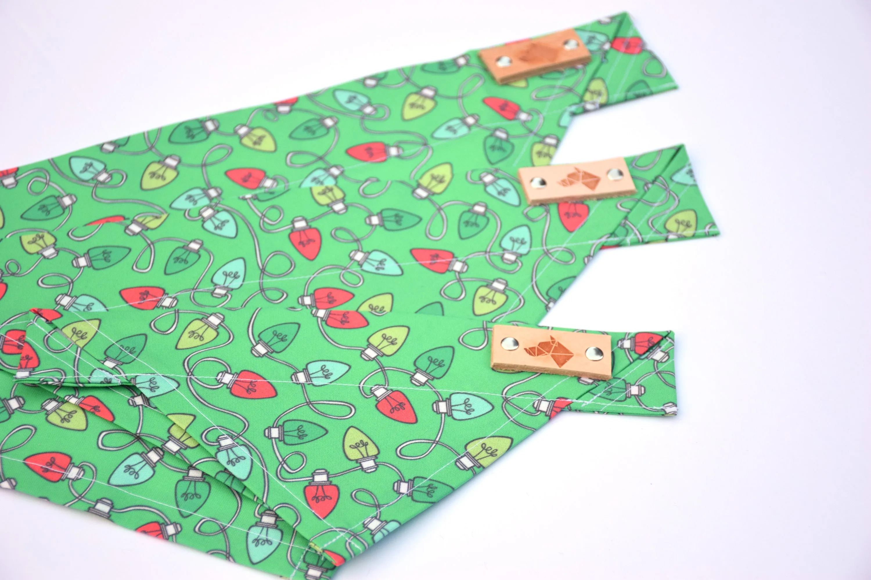 Dog Bandana - Glittering Lights Winter Holiday Cotton Dog Scarf