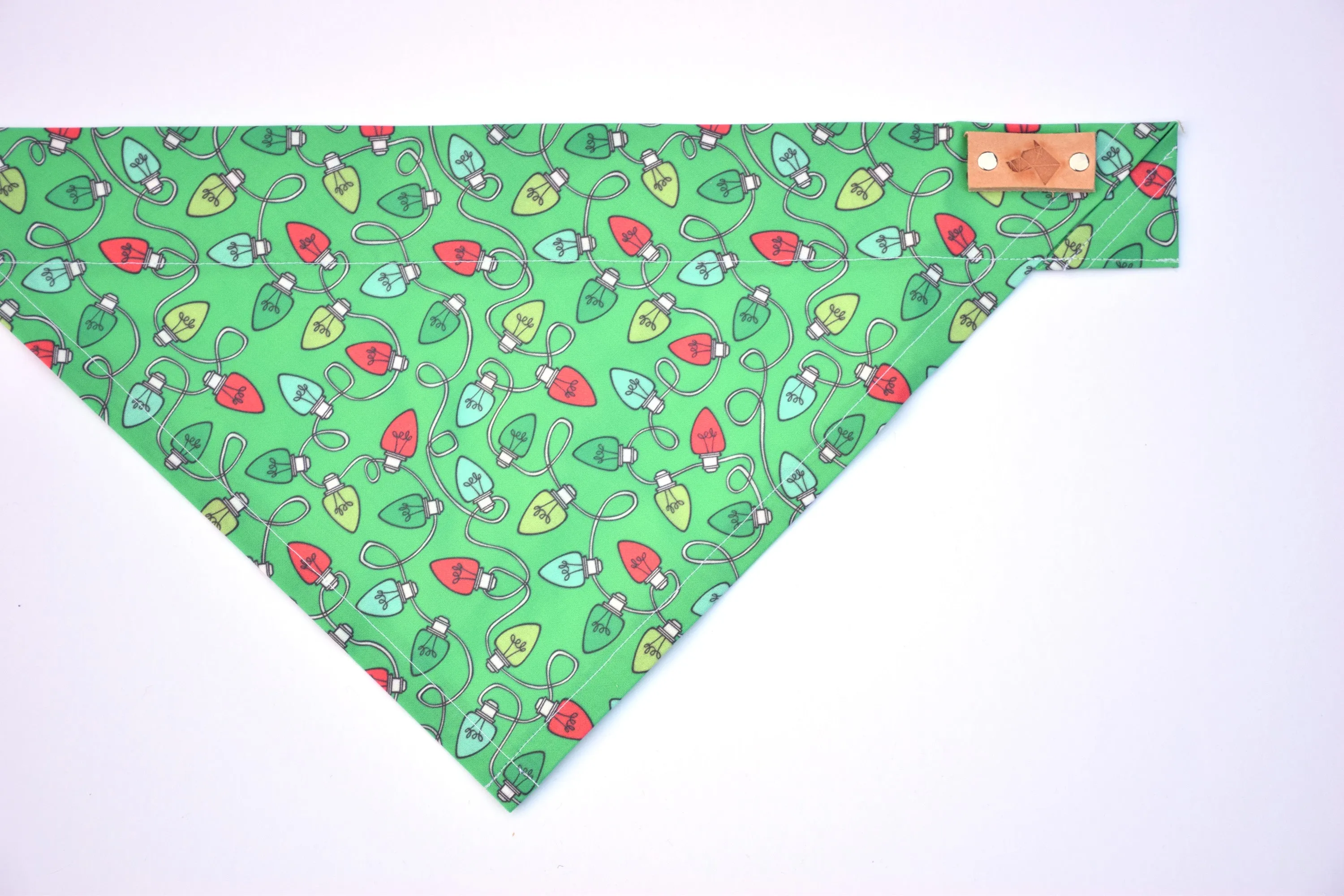 Dog Bandana - Glittering Lights Winter Holiday Cotton Dog Scarf