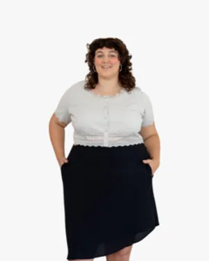Emily Tie-Waist Skirt | BLACK