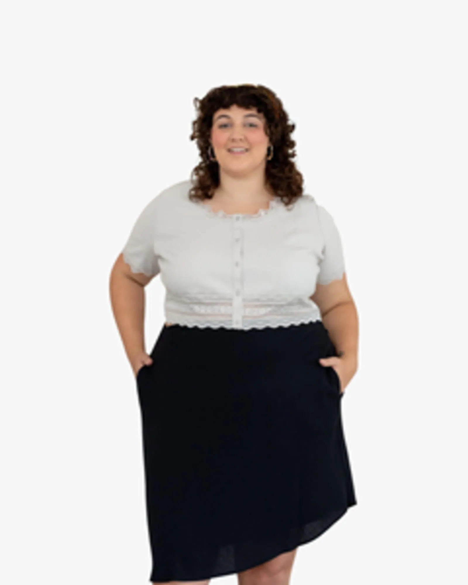 Emily Tie-Waist Skirt | BLACK