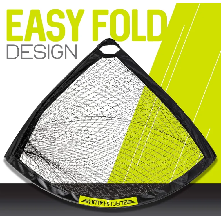 Franklin Sports Blackhawk Backyard Soccer Goal - Portable Kids Soccer Net - Pop Up Folding Indoor   Outdoor Goals - 6'6" x 3'3" - Black