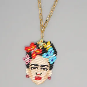 Frida Khalo Rice Bead Necklace