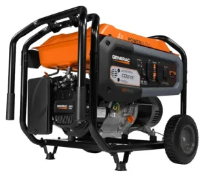 Generac GP Series 7680 Portable Generator, 54.2/27.1 A, 120/240 V, Oil, 6.9 gal Tank, 10.5 hr Run Time, Recoil Start :EA: QUANTITY: 1