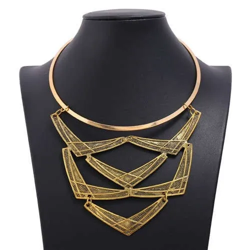 Geometric Art: Vintage U.S. Fashion Necklace