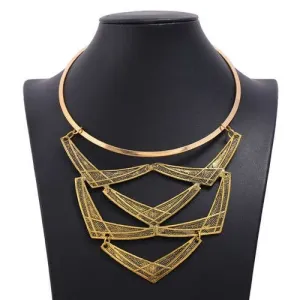 Geometric Art: Vintage U.S. Fashion Necklace