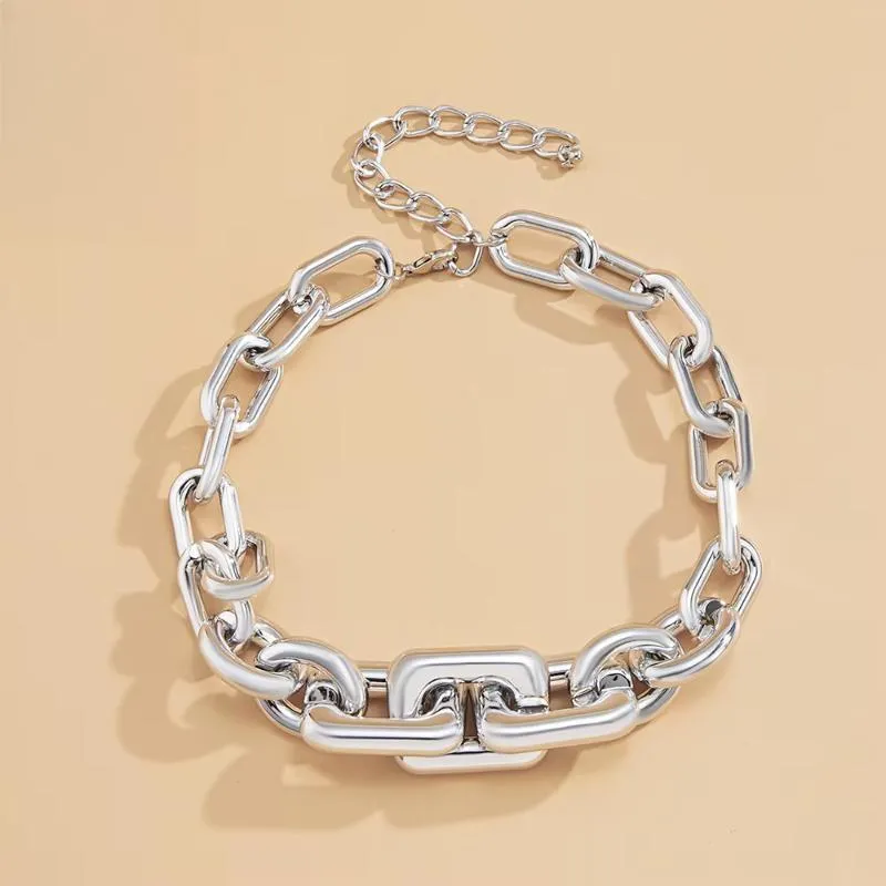Gold Color Silver Color Big Chokers Exaggerated Suspension Pendants Collares Necklace for Women
