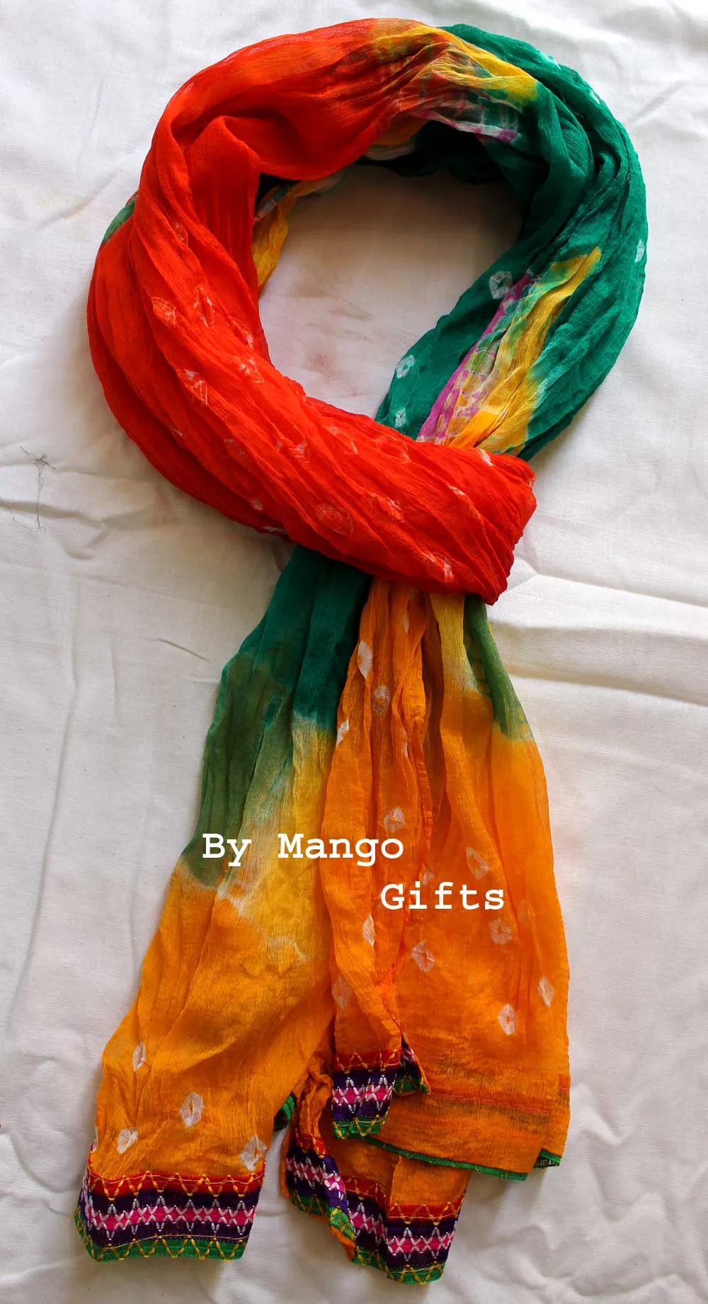 Handmade Tie-Dye Cotton Scarf Scarves Neck Wrap Boho Gypsy Wear Headwrap