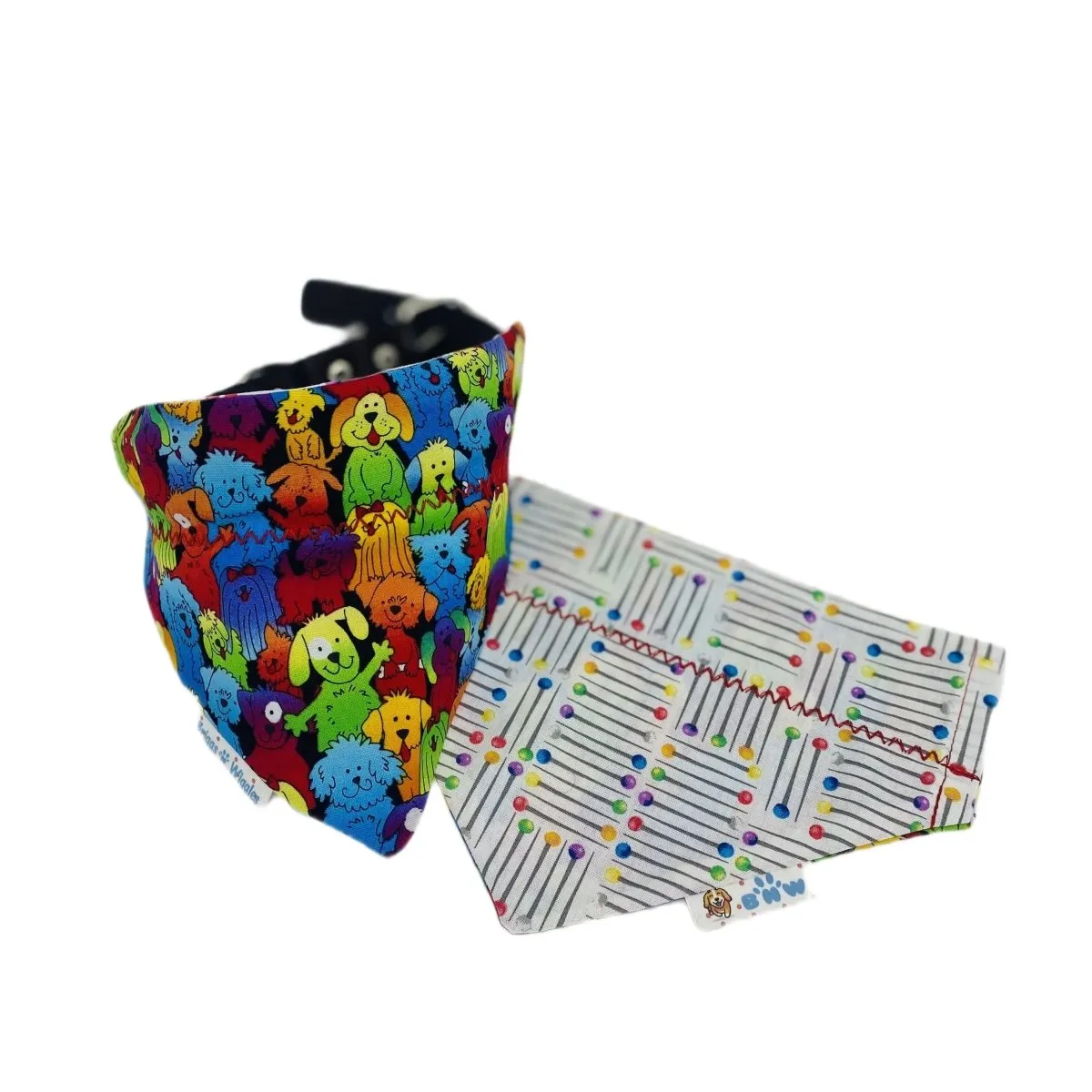 Happy Dog Over the Collar Dog Bandana