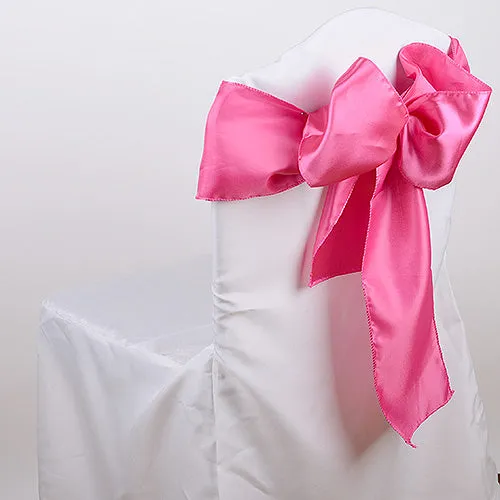 Hot Pink - 6 x 106 inch Satin Chair Sash ( 10 Piece )