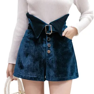 Jumping Up And Down Velvet Shorts