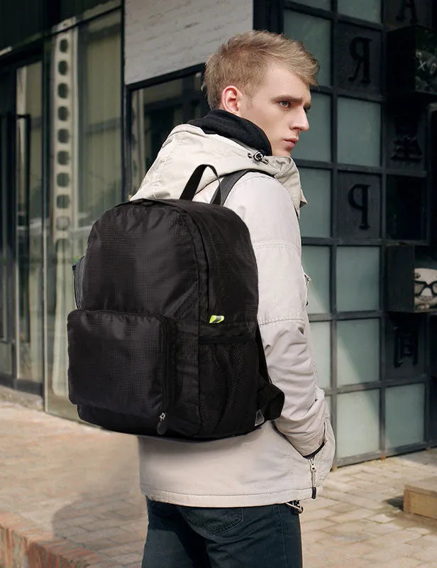 Karla Hanson Pack n Fold Foldable Travel Backpack Black