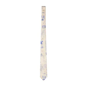 Kidsuper Doodle-Printed Silk Tie Tan
