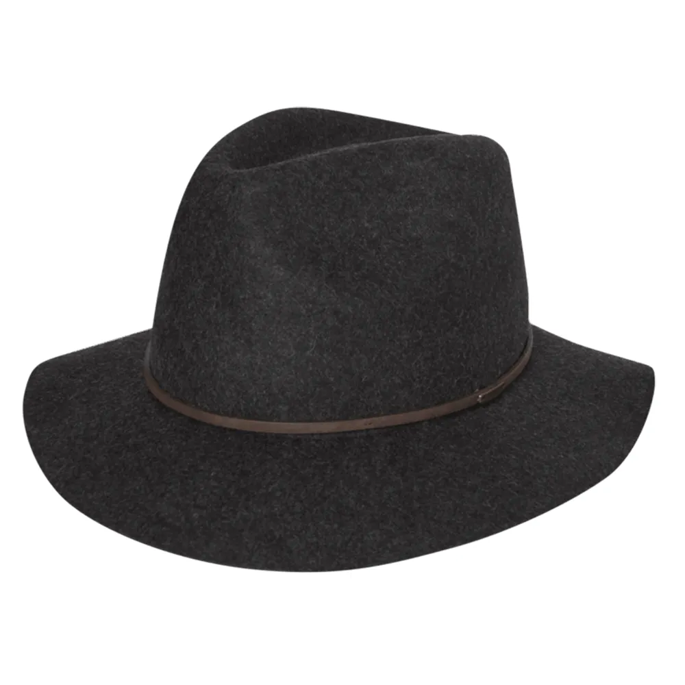 Kooringal Mid Brim Fedora Rajah - Charcoal Marle