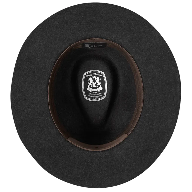 Kooringal Mid Brim Fedora Rajah - Charcoal Marle