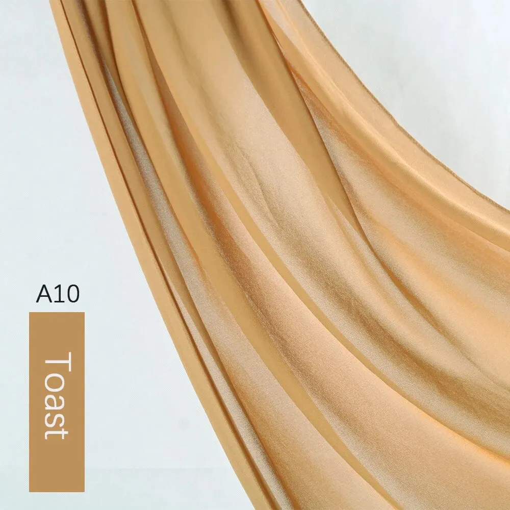 Lightweight Monochrome Chiffon Hijab | Stylish Sun Protection Scarf for Casual Outdoor Wear